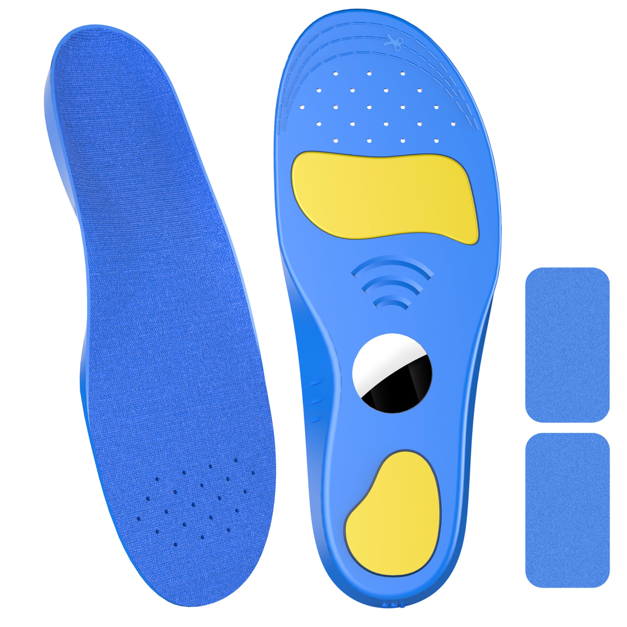 RFUNGUANGO Airtag Shoe Insoles for Kids, Blue Upgraded (10.5‑13 Toddler)
