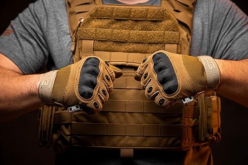 Miniatura 32 de Glove Station - Guantes tácticos para hombre, equipo funcional para pantallas táctiles con protección rígida en los nudillos, para motocicleta