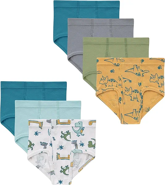 Hanes boys Organic Cotton Toddler Underwear, Pure Comfort Boxer Brief & Brief Underwear for Toddlers, Multipacks