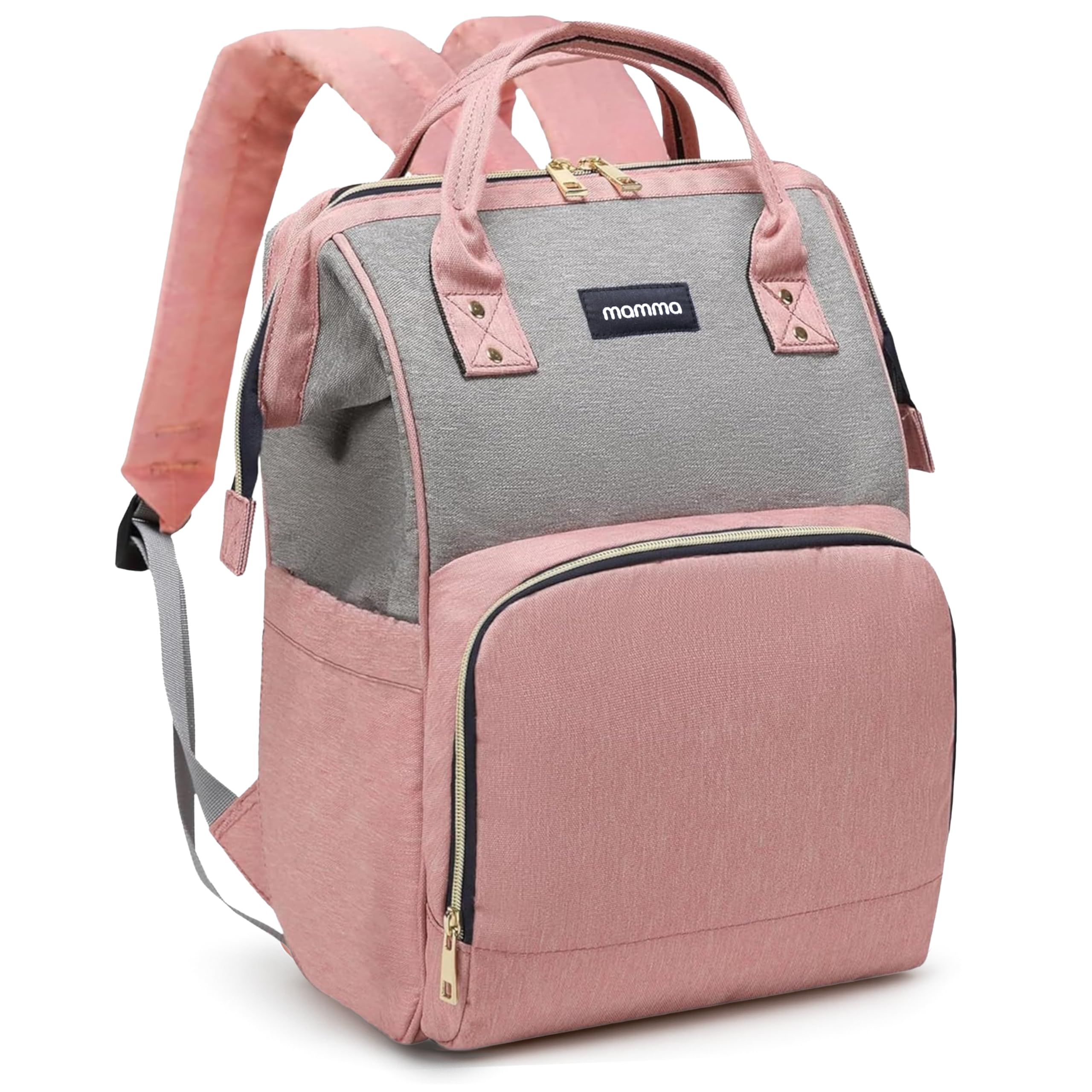 MAMMA Diaper Bag for Mothers for Travel, Baby Bag for Mother Travel, Hospital Bag for Delivery Women, Baby Diaper Bag for Mom, 12 Pockets Diaper Bags for Mothers with 9 Months Warranty