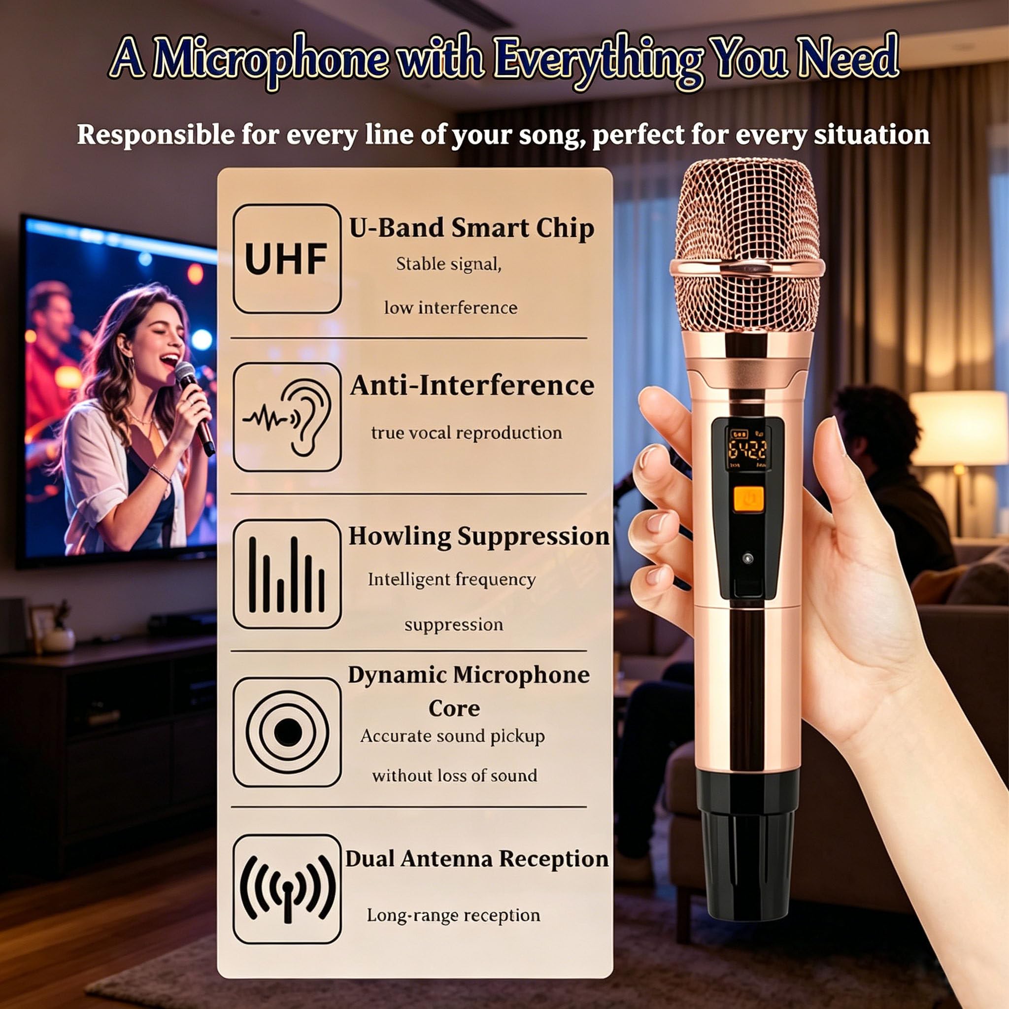 Sis-Tema De Karaoke Profesional De 21.5 Pulgadas, Control Mediante Aplicación Móvil, Compatible con Varios Idiomas, Amplificador De Karaoke para El Hogar, Fiestas Y Ktv Black-2tb