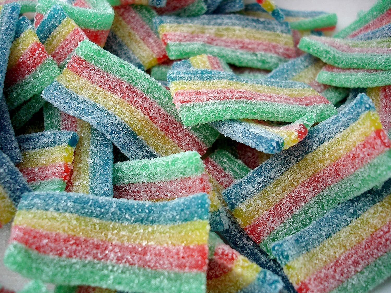 Smarty Stop Sour All Flavor Gummy Belts Candy 1 Pound (Quatro Mini Bite)