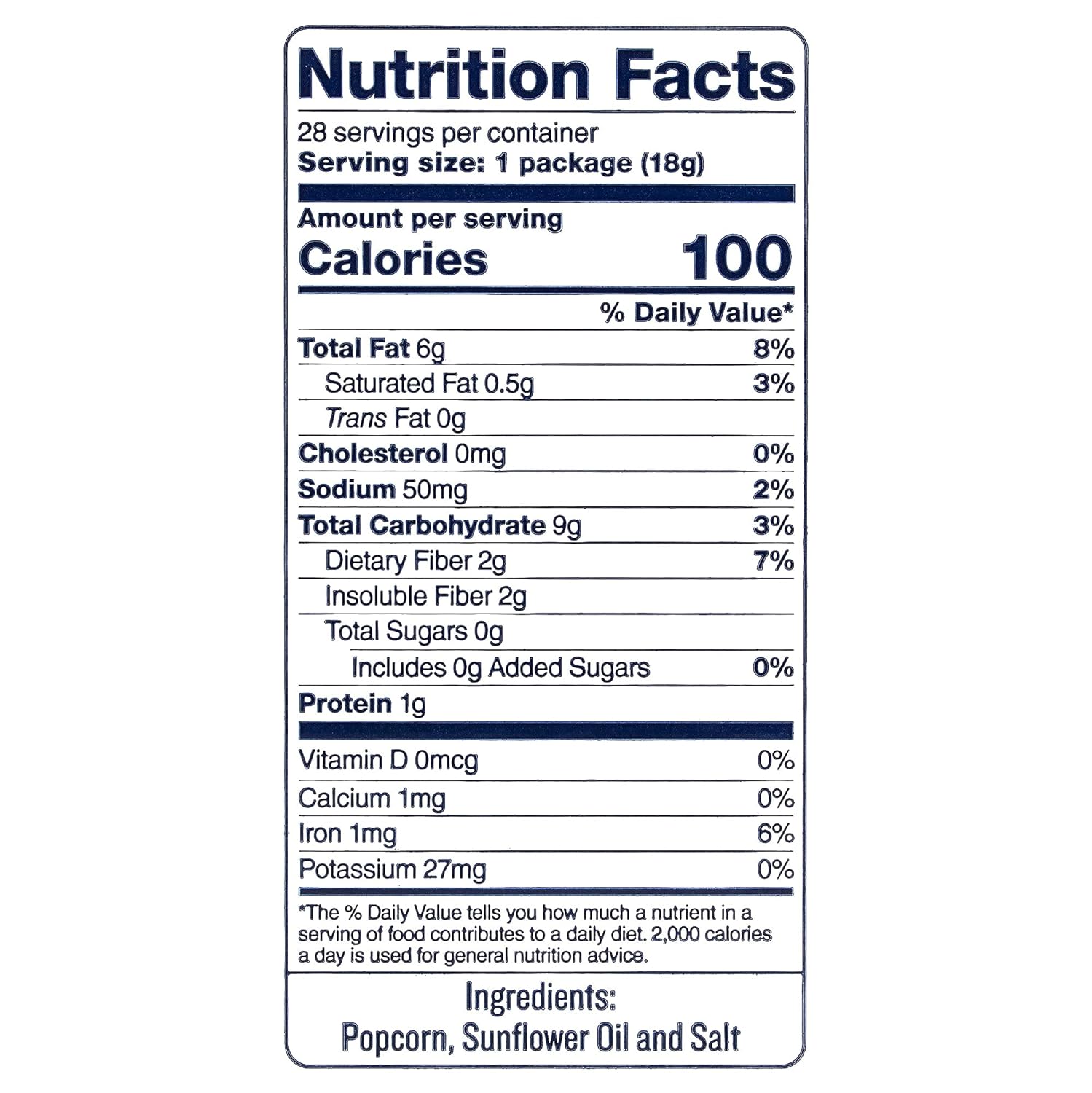 Skinny Pop SKP00462 Popcorn, Original, 0.65 Oz., 28/Carton