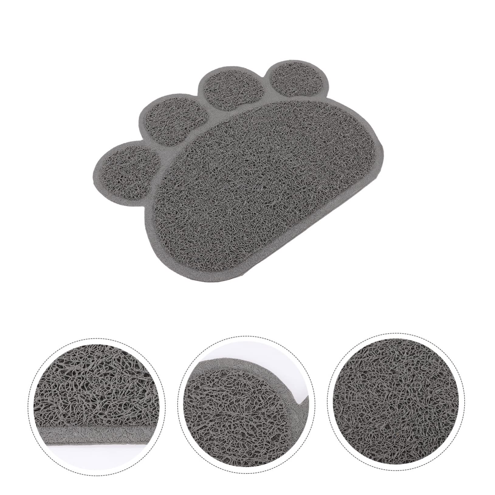 BESPORTBLE 4 Stück katzenfutter pad katzentoilettenauskleidung katzenklo vorlegematte Futtermatte für Haustiere drinnen Wurf katzenstreu rutschfeste Haustiermatte Haustierfuttermatte PVC Grey