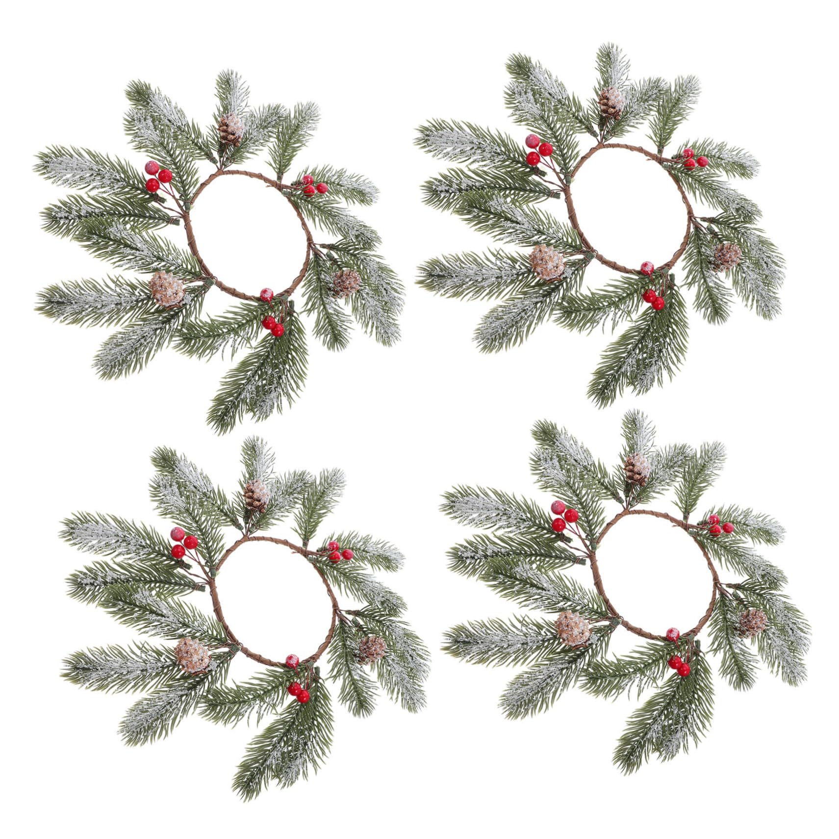 4piezas Guirnalda de Decoración Navideña Guirnalda de Velas Navideñas para Centro de Mesa Soporte para Velas de Pilar Navideñas para Decoración de Ventana y Cocina