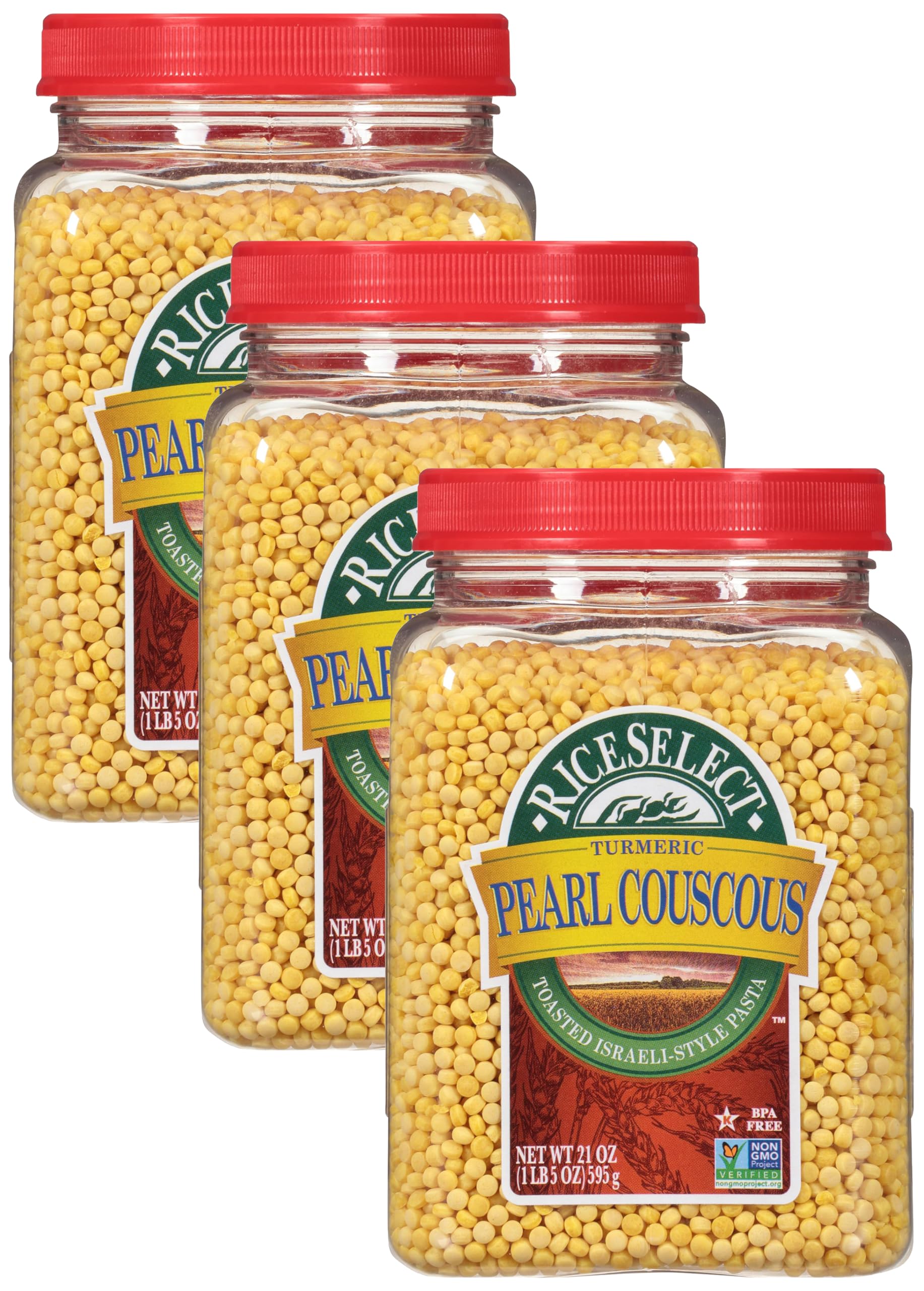 RiceSelectPearl Couscous With Turmeric, 21 OZ (Pack of 3)