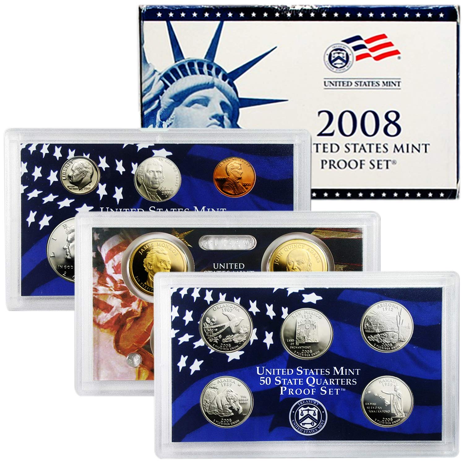 2008 S Proof Set 14 Coin Set OGP Original Government Proof