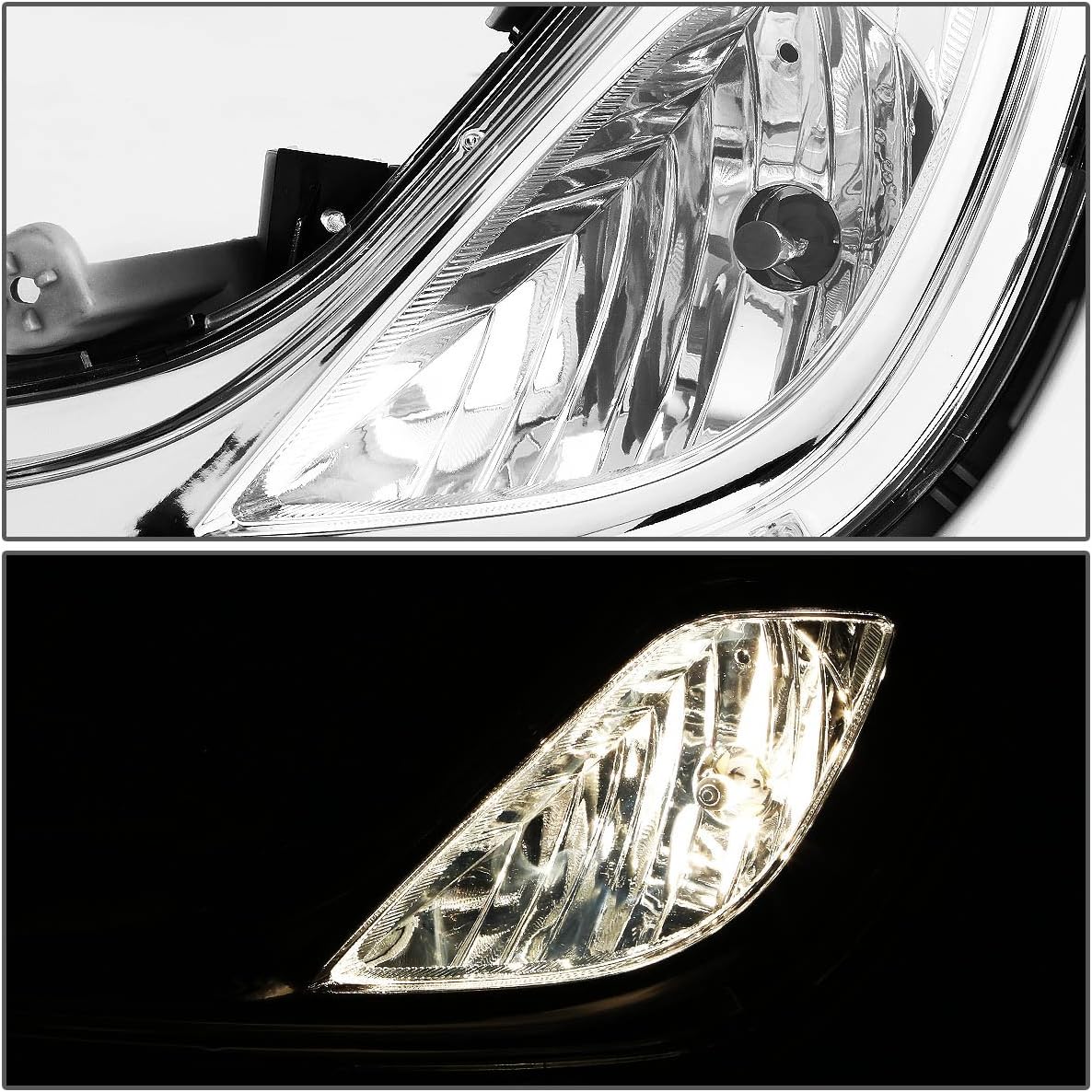 DNA MOTORING FL-ZTL-133-CH Fog Light With Switch Driver & Passenger Side Enhance visibility [Compatible with 12-14 Accent 4-Door Sedan Hatchback]