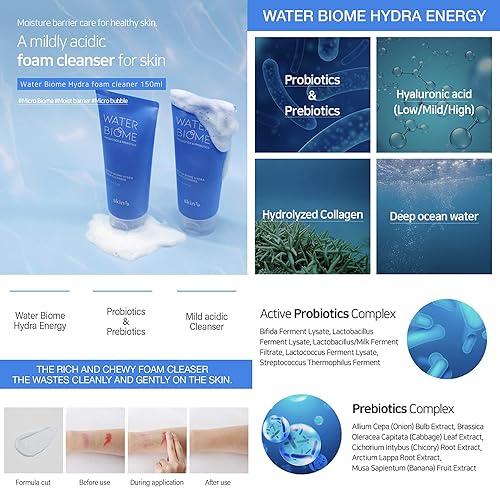 Miniatura 2 de SKIN79 Water Biome Hydra Foam Cleanser 5.1 fl oz5.07 fl.oz - Limpiador de espuma ligeramente ácido para piel con micro burbujas (Water Biome Hydra