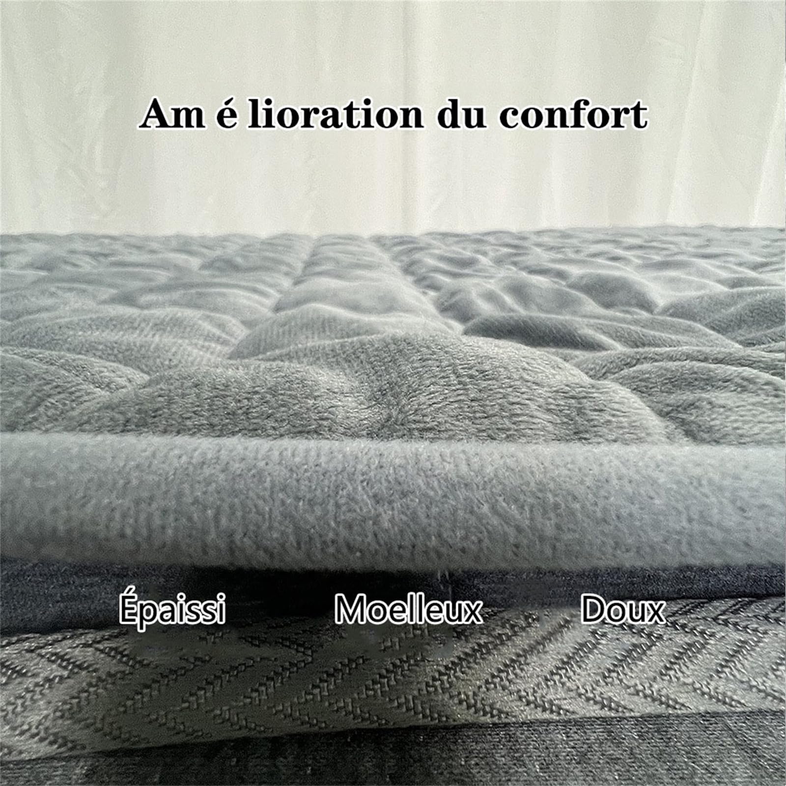 Chauffé Surmatelas Pour Table De Massage,Lash Bed Topper,Rembourrage De Lit Spa Avec Trou Respiration Bandes Élastiques,Couvre Matelas En Mousse À Mémoire Forme Pour Lit De Salon Beauté,180*80cm