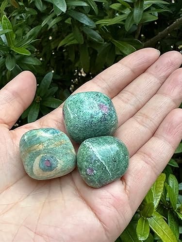 Miniatura 3 de Piedras rodadas de fucsita de rubí de 12 libra, piedra preciosa de fucsita de rubí natural pulido, cristales curativos de fucsita de rubí (fucsita