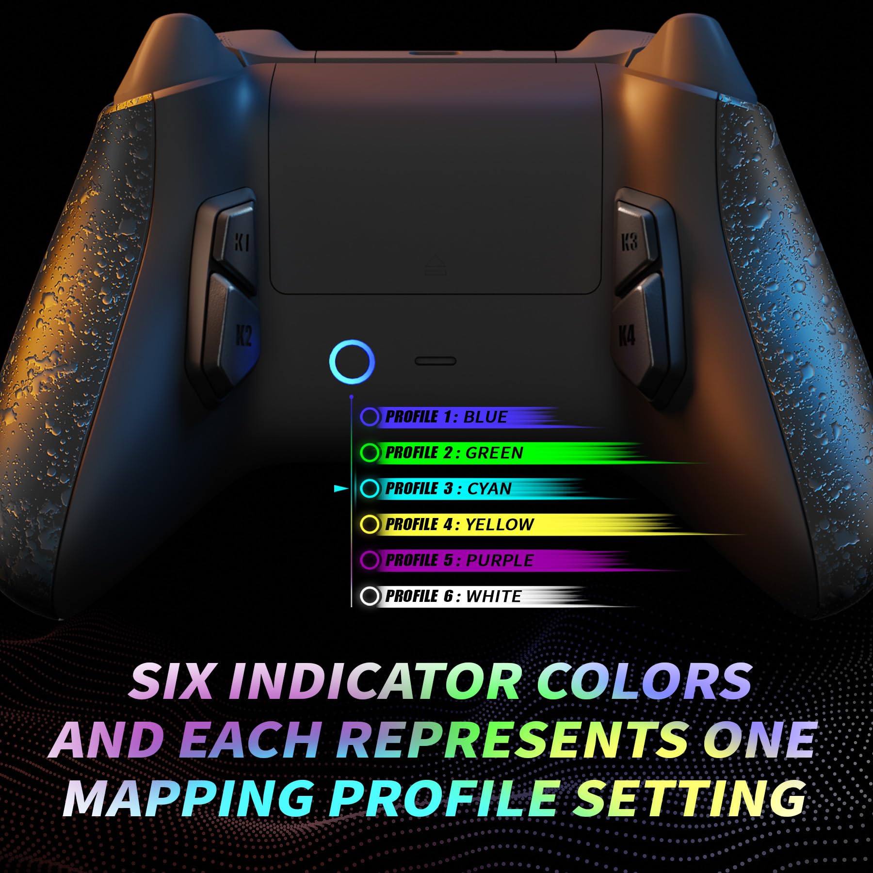 eXtremeRate VICTOR X Remap Kit do kontrolera Xbox Series X S, 6 profili, czarne antypoślizgowe