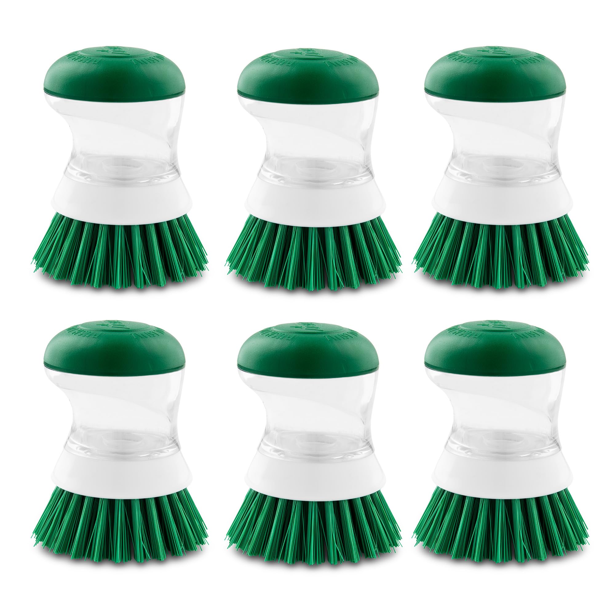 Libman Cepillo de Cocina, Fibras Pet recicladas de plástico, Verde y Blanco