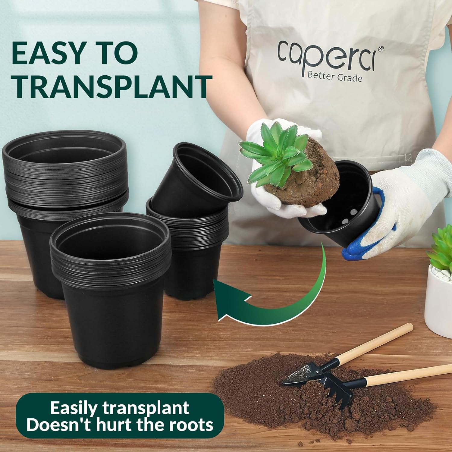 120 Pcs Small Plastic Palnt Pot, 4 5 6 Inch Nursery Pots with Drainage, Seedlings Starter Pots for Plants, Great for Herbs, Cuttings, and Starter Plants (120 pcs,456 inch)