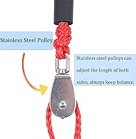Vista 4 de Arnés de remolque para tubo, cuerda de remolque autocentrante para deportes acuáticos, arnés de remolque de barco resistente con 2 jinetes de acero