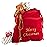 Big Red Velvet Santa Claus Christmas Bag 28 x 32 Inches - Santa Sacks Drawstring Large Christmas Bags for Gifts - Large Xmas Gift Bag for Indoor Decoration and Gift Wrap for Kids Stocking Stuffers