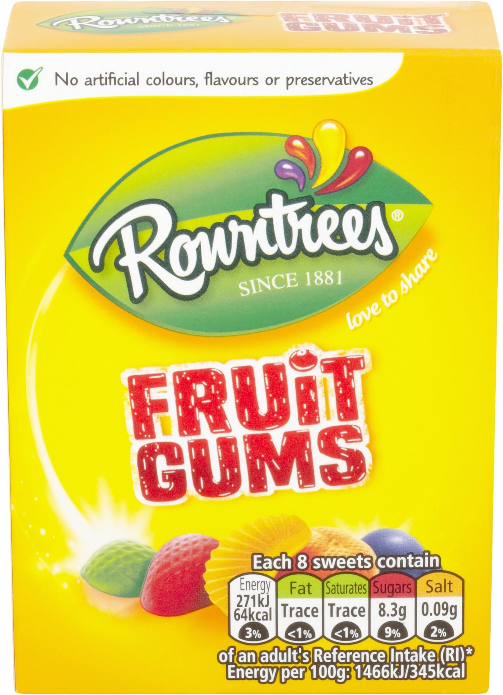 Rowntree's Fruit Gums, 9 Pack