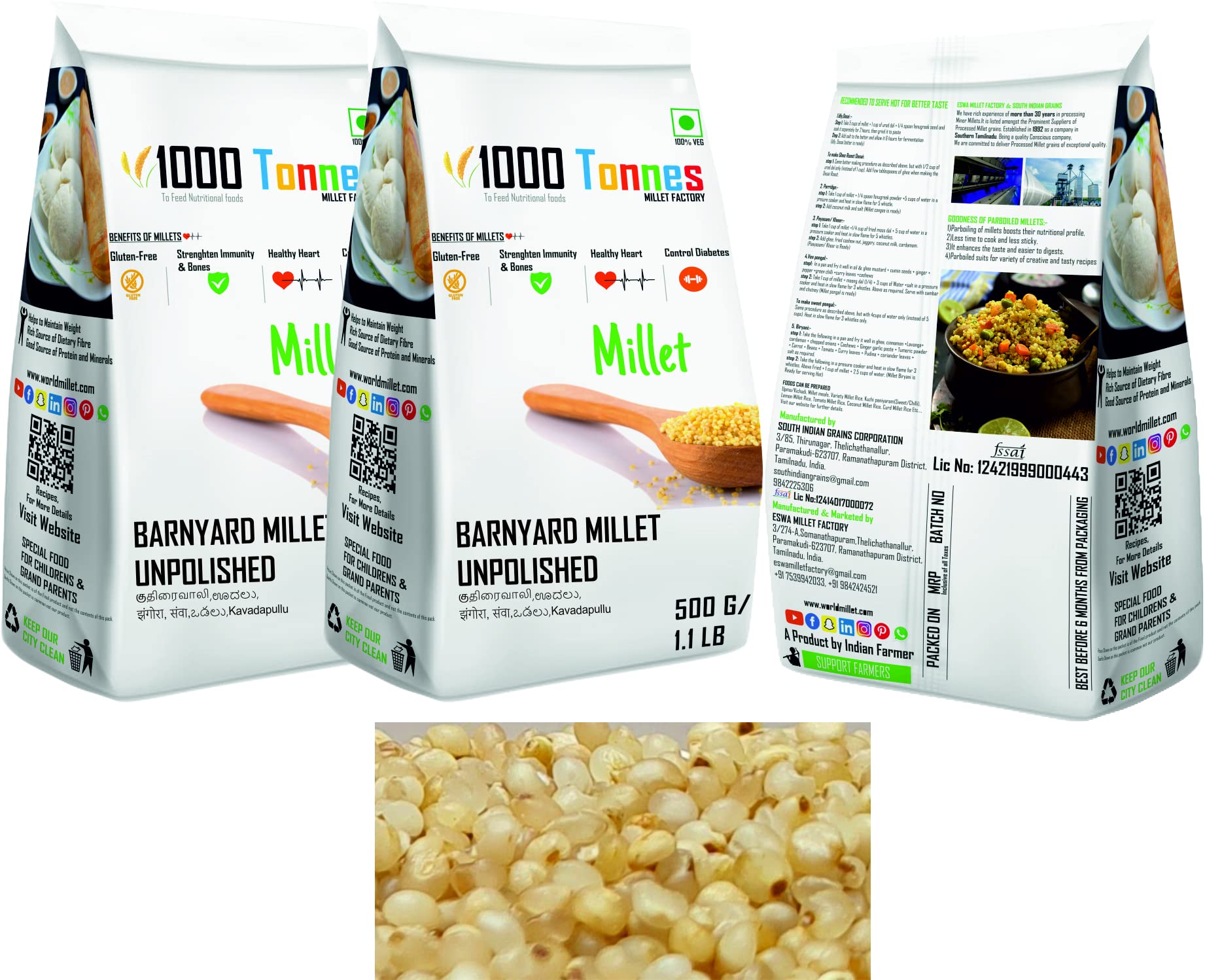 Buy 1000 Tonnes Millet Factory Barnyard Millet Unpolished 1KG EXPORT buy-1000-tonnes-millet-factory-barnyard-millet-unpolished-1kg-export