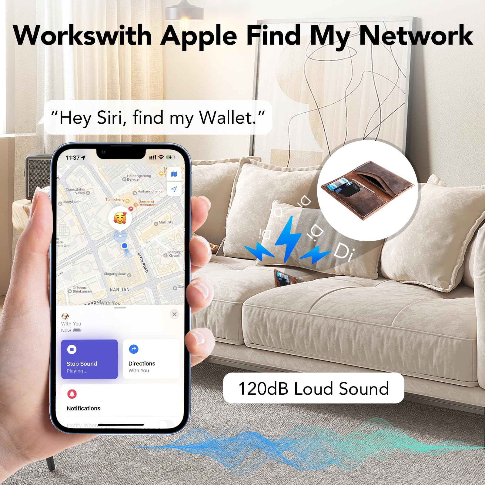 TIMU Air Tag Card Compatibile Apple Dov'è (iOS Only), IP68 Impermeabile Wallet Tracker, 1.7 mm Slim Smart Card, Bluetooth Localizzatore per Valigie, Portafoglio, Borse, 2 Pack Nero