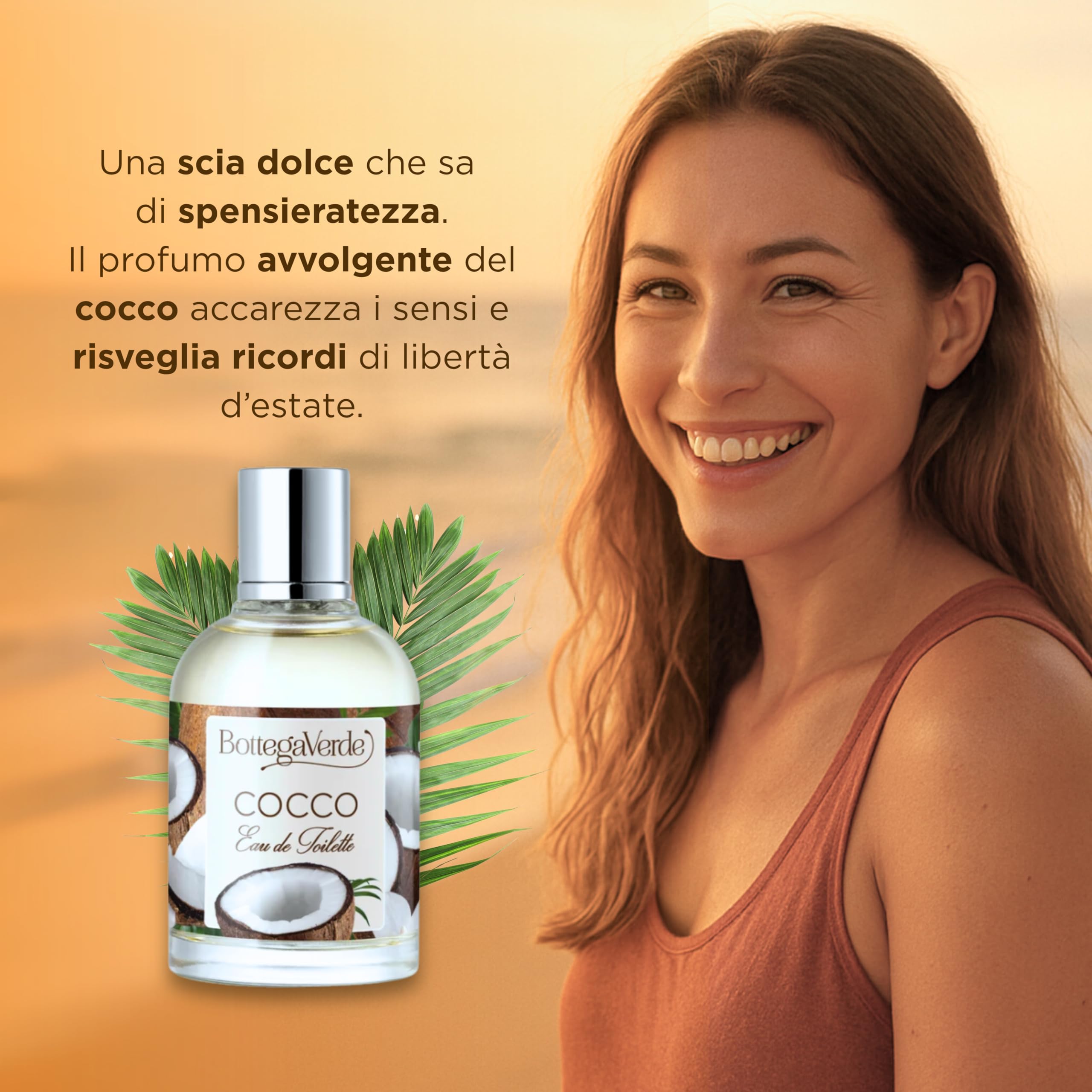 Bottega Verde - Cocco, Eau de Toilette, 75 ml, Profumo Donna dalla Fragranza al Cocco