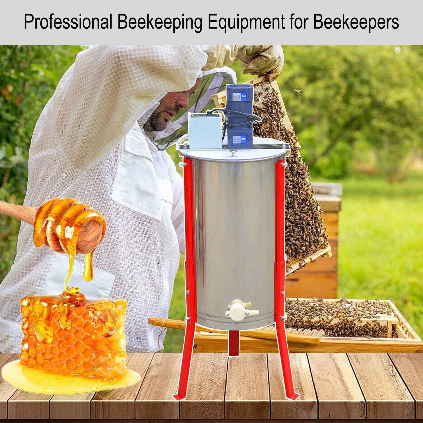 Amazon｜電気 蜂蜜分離器、2/3/4フレーム きステンレス遠心分離機、高