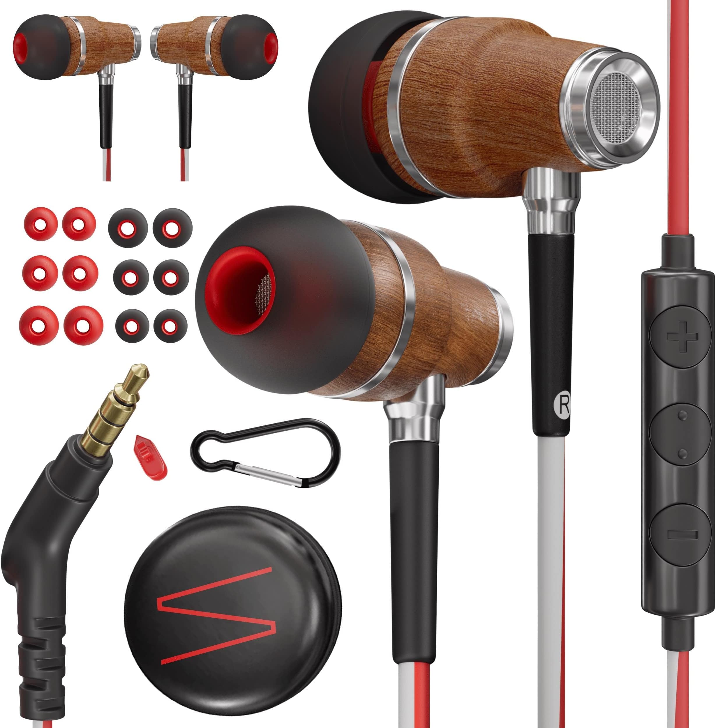 Wired Earbuds with Microphone – Noise Isolation Ear Buds with Mic, in Ear Headphones Wire for Computer & Phone, Earphones 3.5 mm Jack