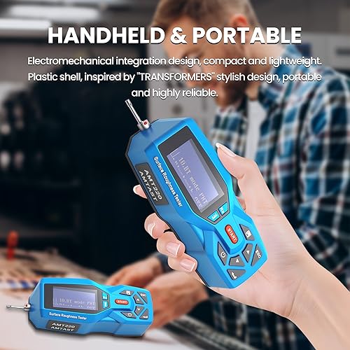 Miniatura 18 de Medidor de rugosidad de superficie profesional Medidor digital de superficie Medidor de rugosidad de superficie de mano con 22 parámetros