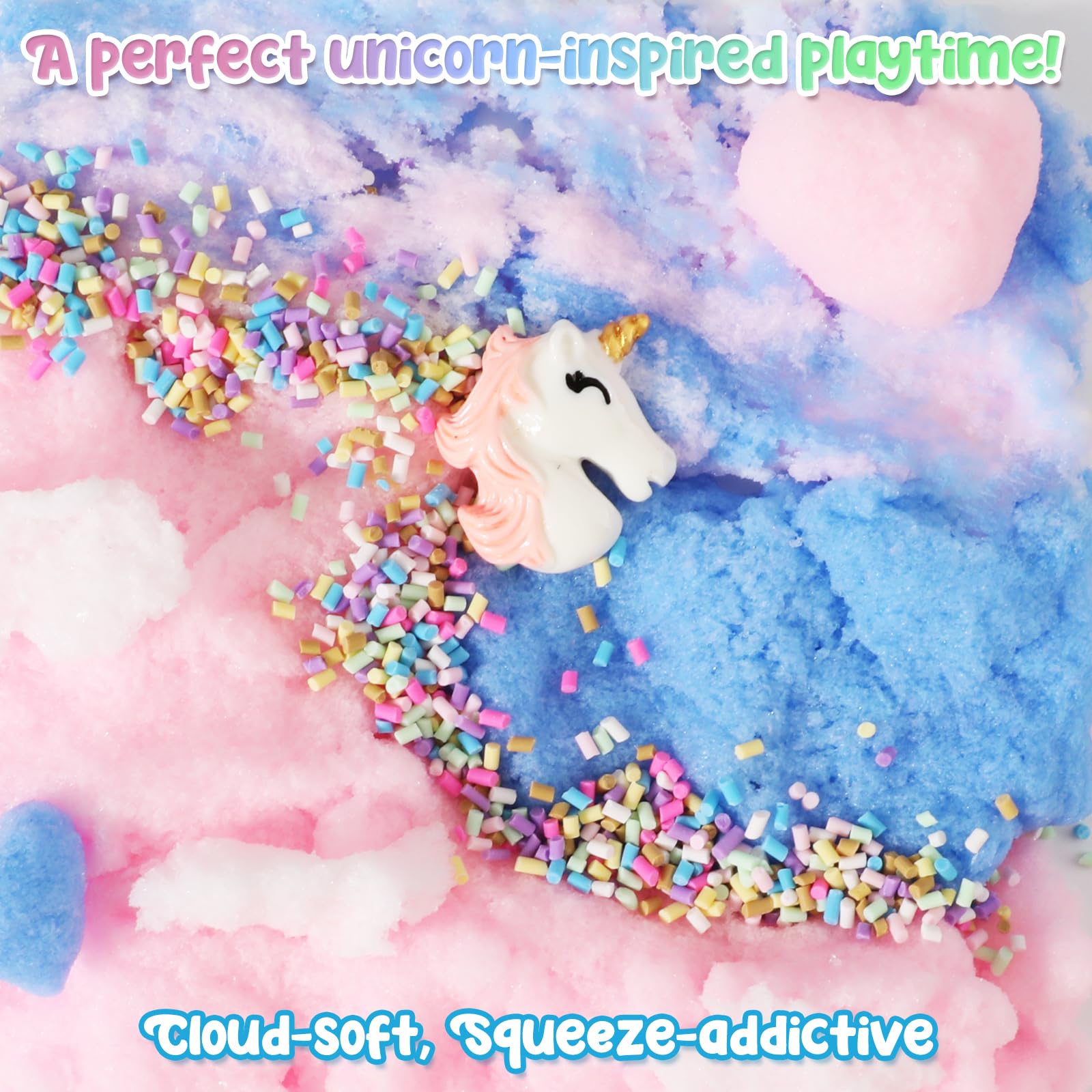 Slime Nuvola Unicorno, Kit Slime Profumato 200g Giocattoli Bambini, Accessori Carini Preppy per Ragazze e Ragazzi, Regali Compleanno Teenager 6-12 Anni, Omaggi Festa e Regali Calze 8-13 Anni