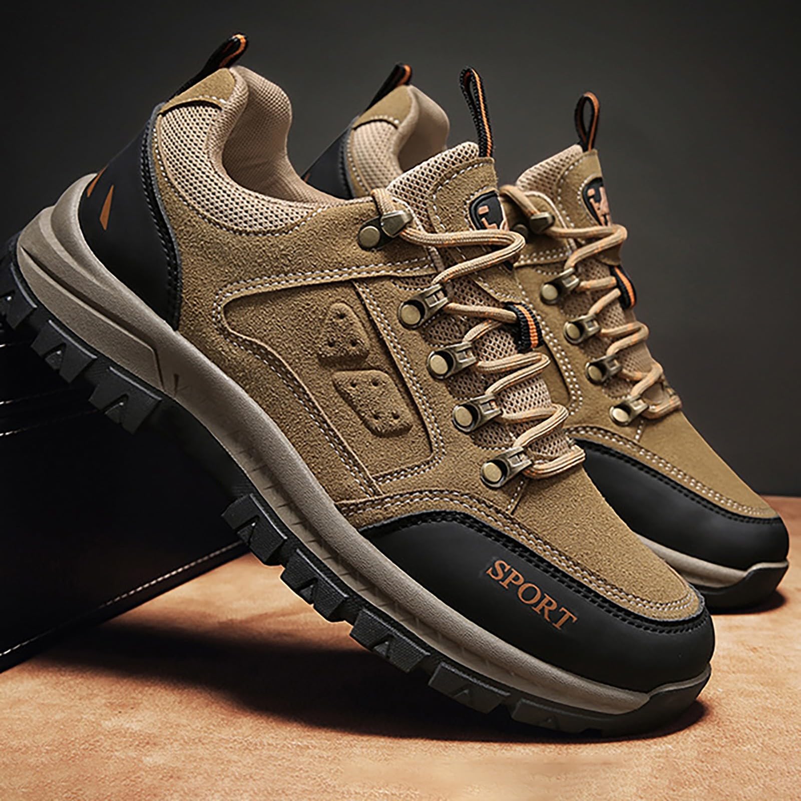 Scarpe da trekking da uomo con piede largo, scarpe sportive leggere con