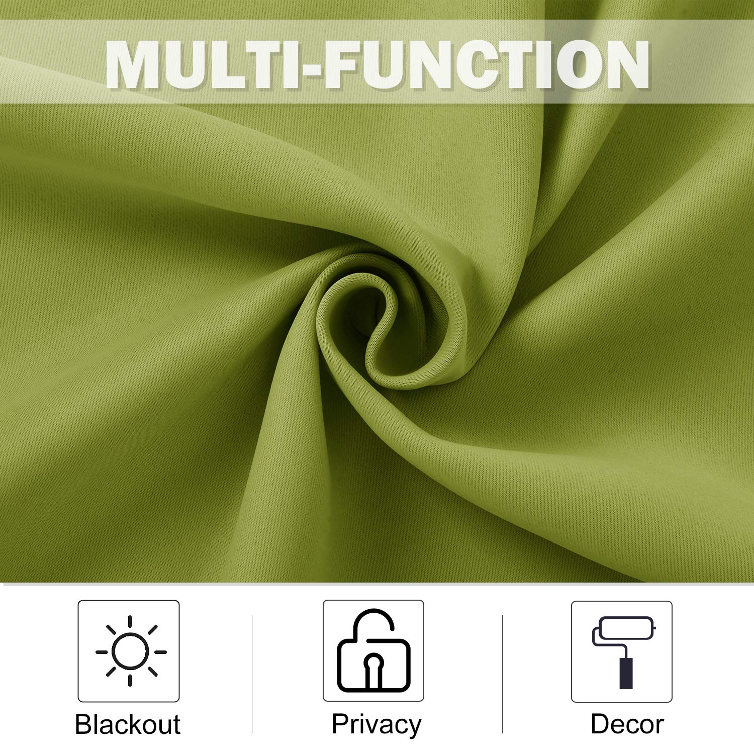 NICETOWN Fresh Green Window Valance Curtains - Image 4