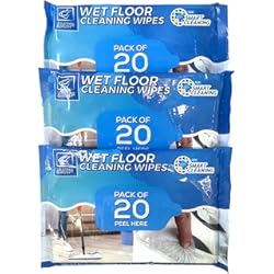 Laminas 3D Por Mayor Toallitas húmedas para limpieza de suelos TDBS (3 unidades en total 60 toallitas de tela) se adaptan a la mayoría de mopas planas giratorias de 21 cm x 29 cm, ideal en baldosas laminadas, suelos de
