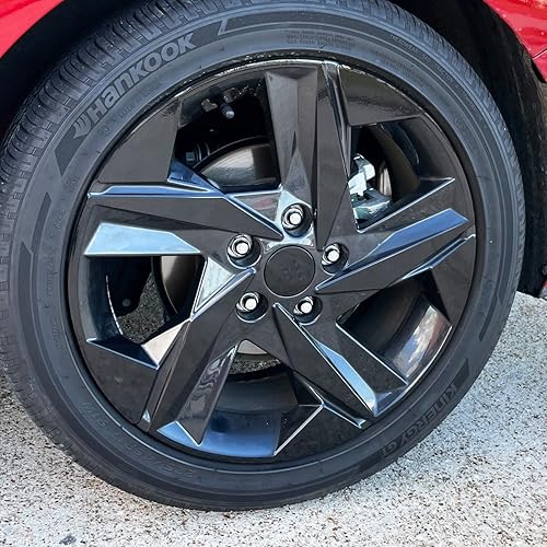 Miniatura 7 de SlickMod Revestimiento de vinilo opaco Chrome Delete para Hyundai Elantra 2021-2023 llanta de 17 pulgadas (azul brillante)