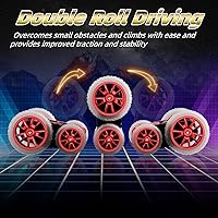 Vista 3 de Automóvil a control remoto giratorio de 360°, vehículos RC 4WD con spray genial, camión de acrobacias RC de doble cara de 2.4Ghz para niños de 6 a