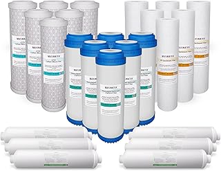 3 Year Reverse Osmosis System Replacement Filter Set for Standard Stage Reverse Osmosis Water Filter System Filters - 24 Pack - 10 inch Standard Size Water Filters