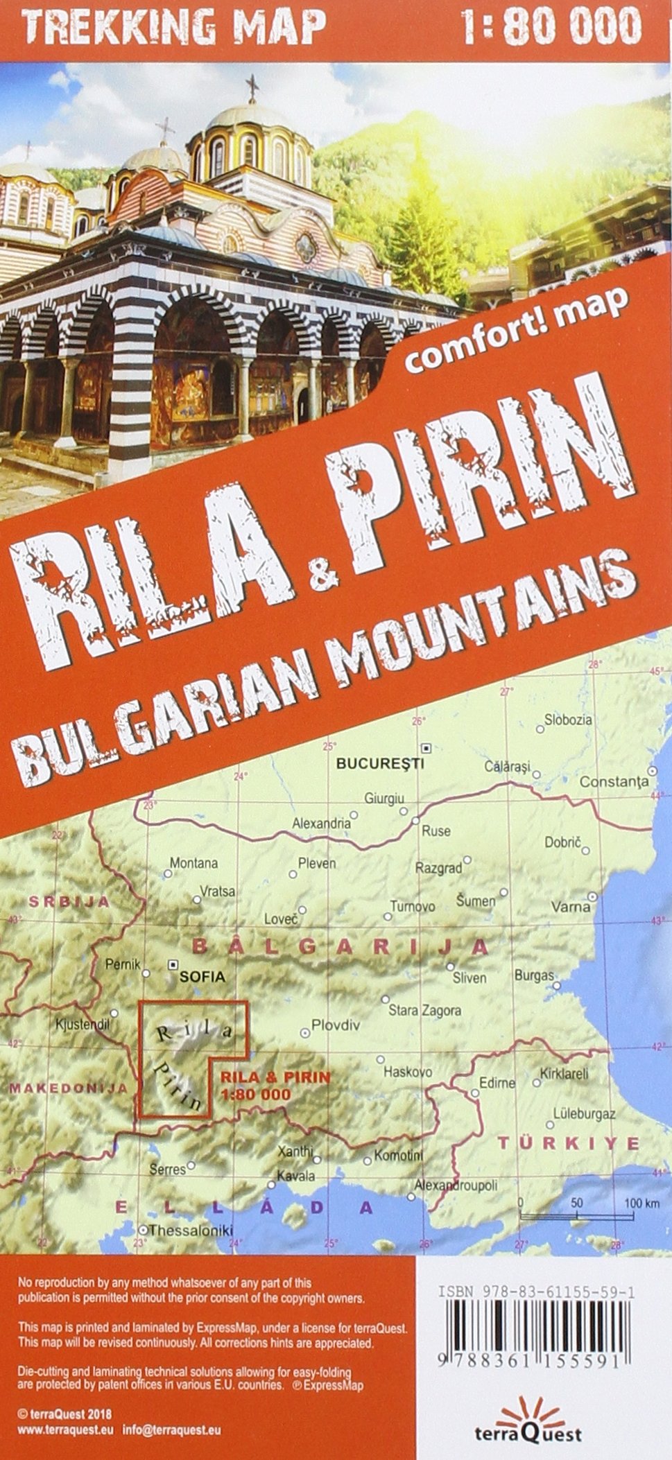 Rila Et Pirin 1/80.000 (Ang)