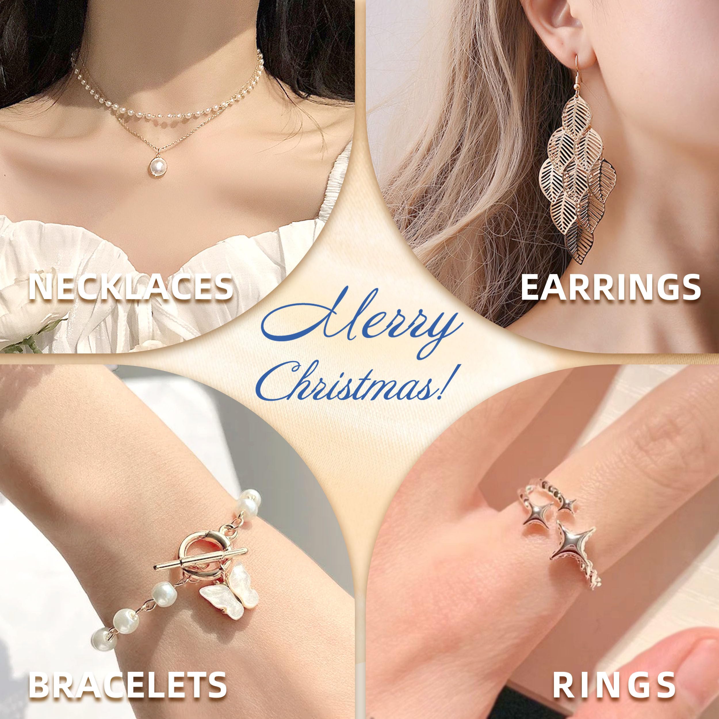 Calendrier De L'Avent Bijoux 2025 - 24 Surprises (bracelets, Colliers, Bagues) Pour Femme, Cadeau De Noël Idéal