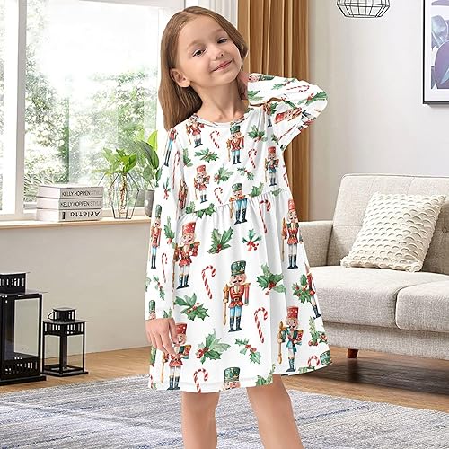 Girls Long Sleeve Dress Winter Dresses Toddler Girl Outfits Clothes(9-10 Years)