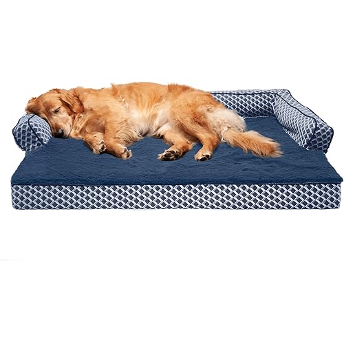 Furhaven Orthopedic, Cooling Gel, and Memory Foam Pet Beds for Small, Medium, and Large Dogs and Cats - Plush and Suede Sofa, Quilted Sofa, Comfy Couch Dog Bed, and More