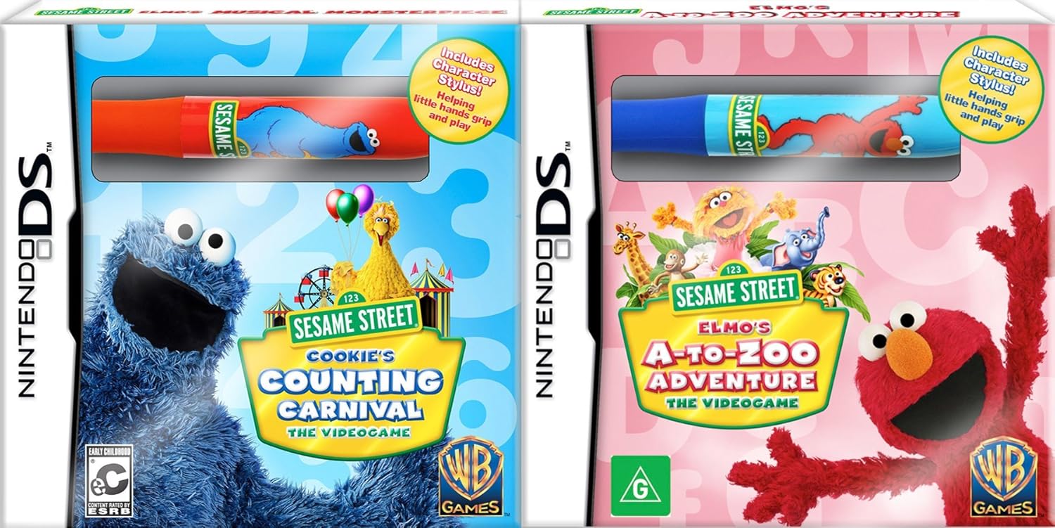 Sesame Street Play & Learn Bundle (Cookie & Elmo) - Nintendo DS