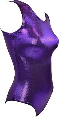 Sookie Active Metallic Sheen Classic Tank Leotard USA MADE ADULT