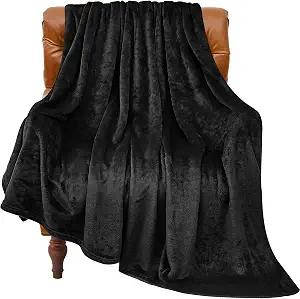 BEDELITE Fleece Blanket Black Throw Blankets