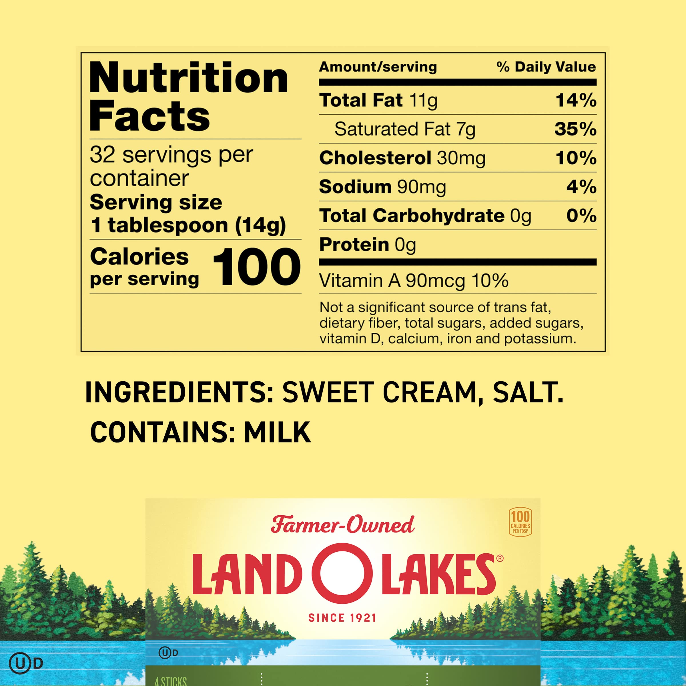 Land O Lakes Salted Butter Half Sticks Made With Sweet Cream and Salt 8 Half Butter Sticks 1 — view 2