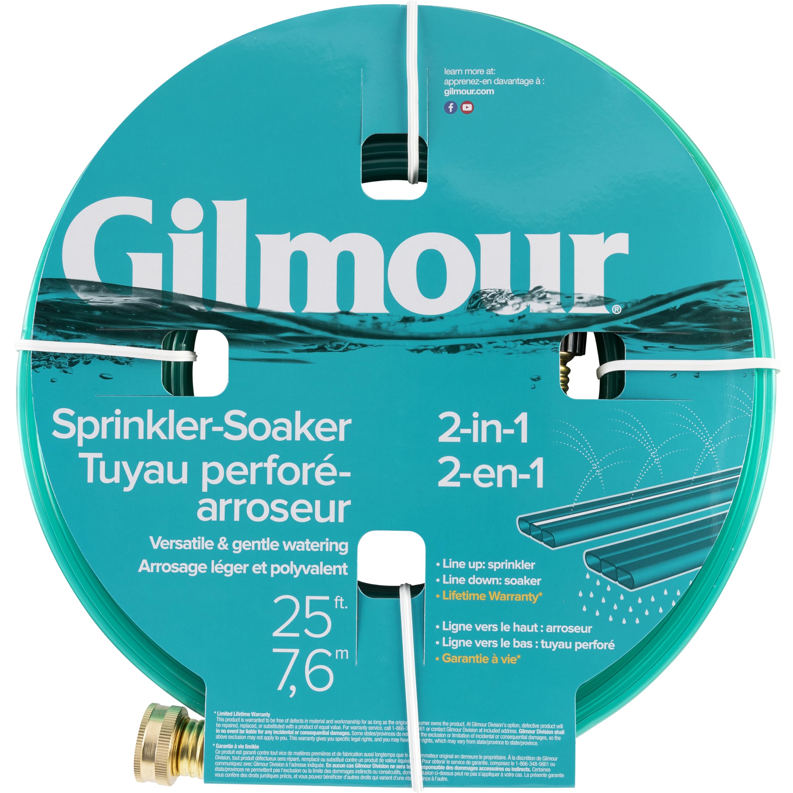 Gilmour 2-in-1 Sprinkler Soaker Hose