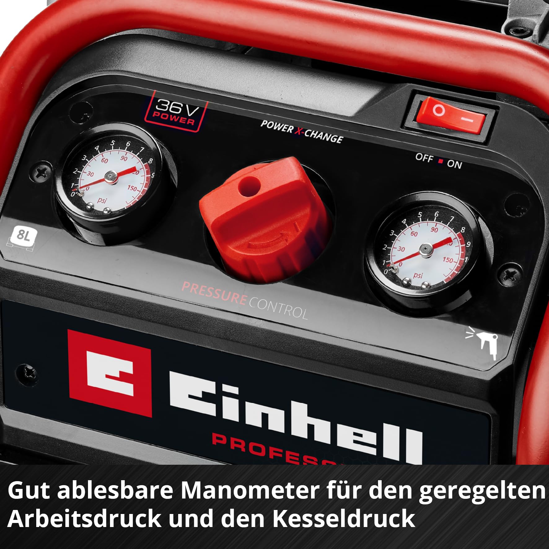 Einhell Professional Akku-Kompressor SILENZZO 36/210
