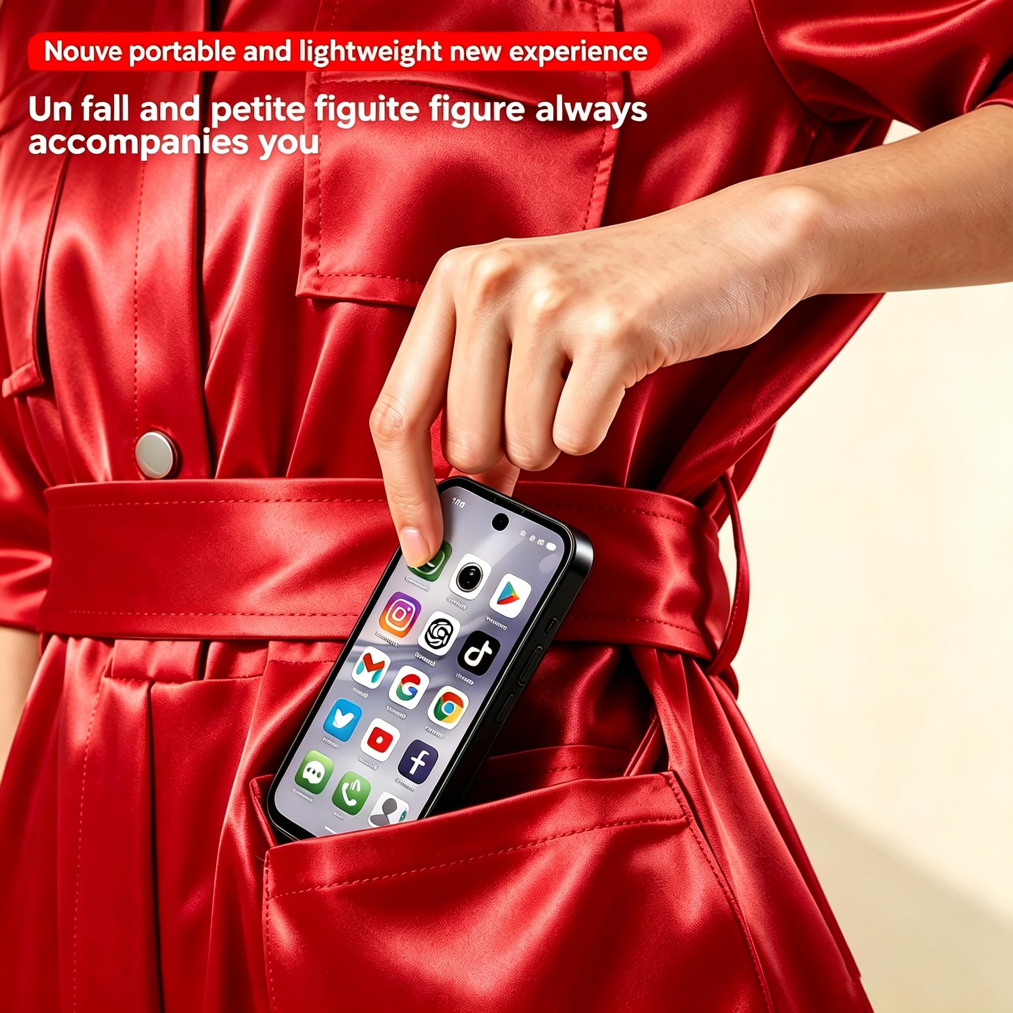Longben Mini Cellulare Sbloccato Android 12 4G, Schermo Full Screen 3,88", Dual SIM, GPS, Wi-Fi, Riconoscimento Facciale, OTG (Nero, 32GB)