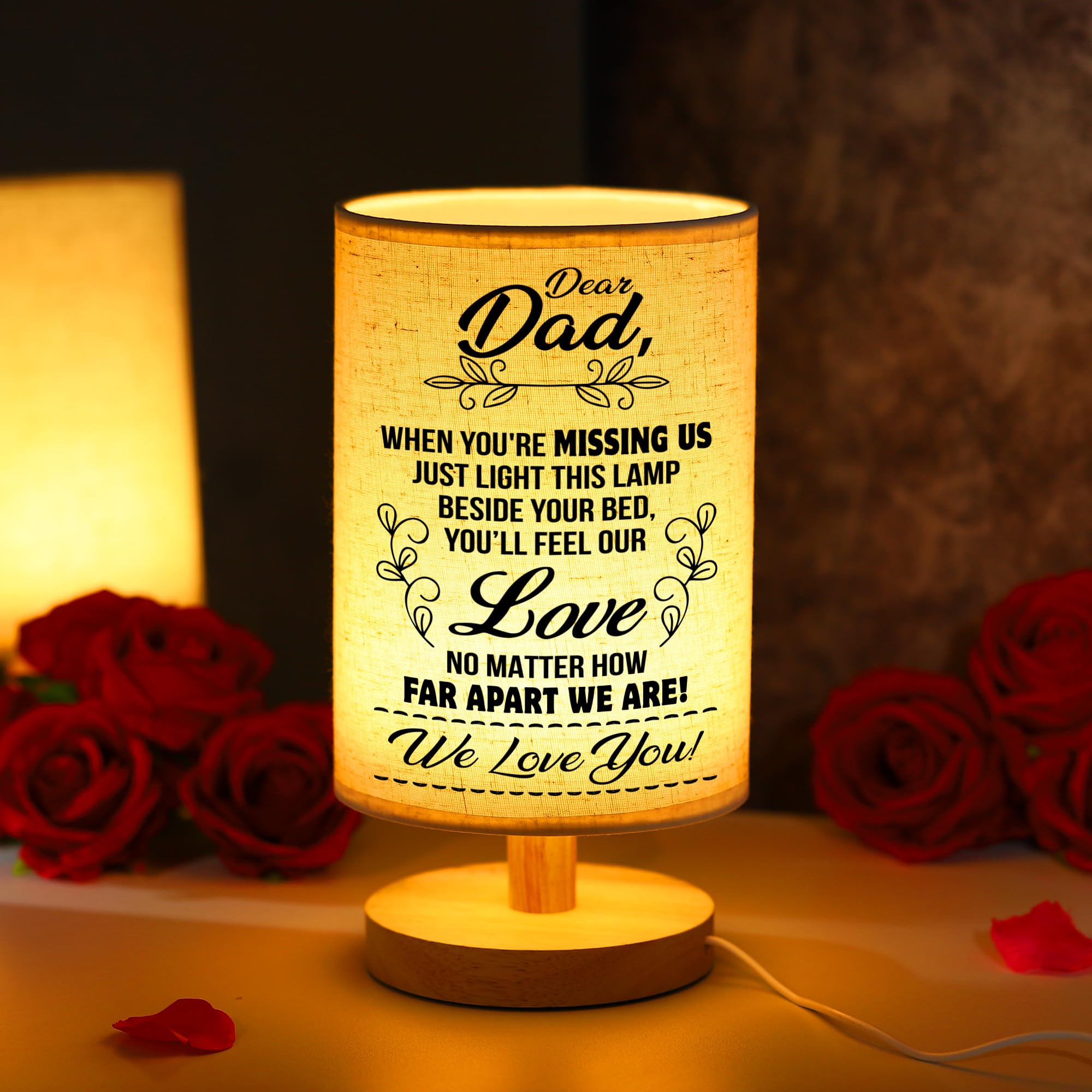 TURMTF Dad Birthday Gifts, Table Lamp for Dad from Daughter Son, Gift for Birthday Christmas Father's Day Lamp for Bedroom Living Room โ image 1