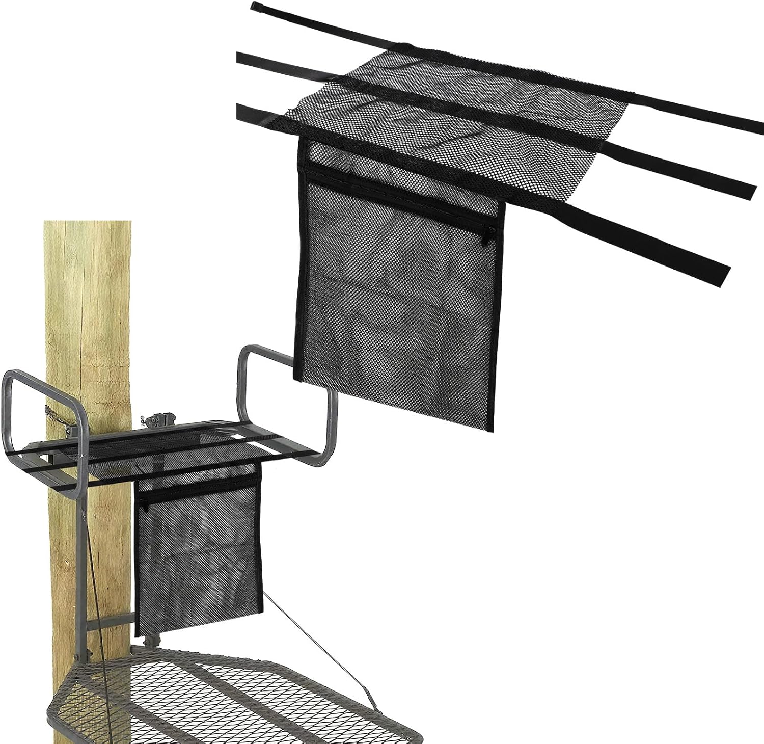 Universal Tree Stand Seat Replacement with Pocket, Adjustable Nylon Hunting Seat Cushion Lightweight Hunting Accessories for Climbing & Ladder Stands