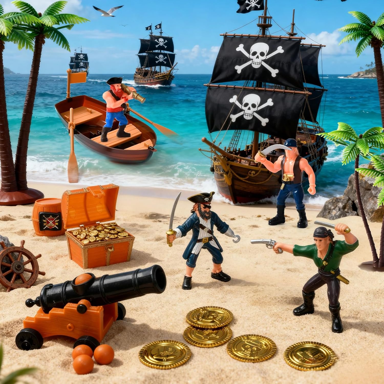 Bath Bombs for Kids with Diving Gem Toys Inside, 12 Pack Treasure Chest Bath Bombs with Surprise Pirate Accessories Pretend Playset, Handmade Bubble Bath Fizzies Birthday Christmas Gift Set - Image 4