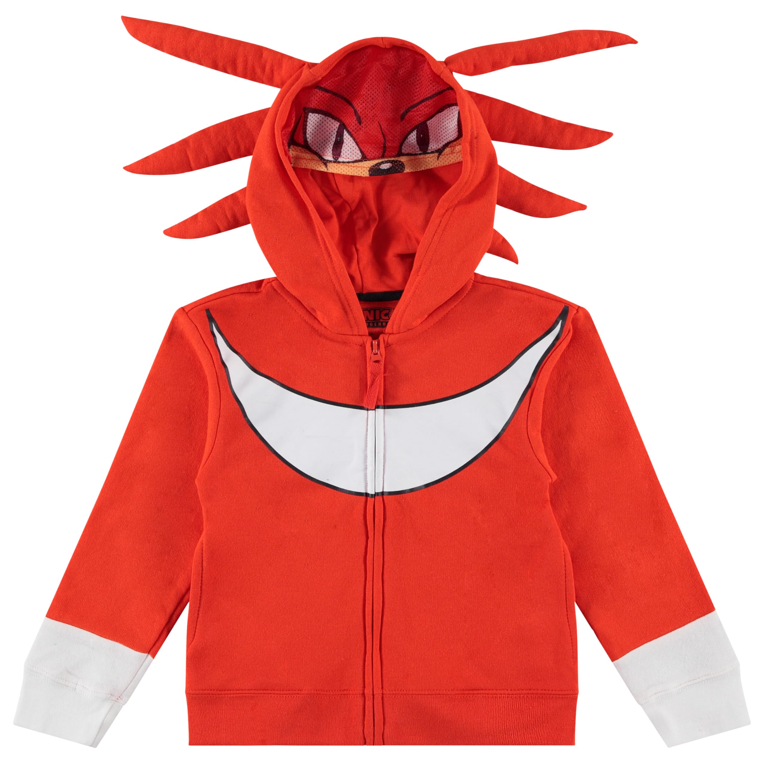 Sonic The Hedgehog Shadow, Tails and Knuckles - Felpa con cappuccio in pile con zip per bambini 4-20