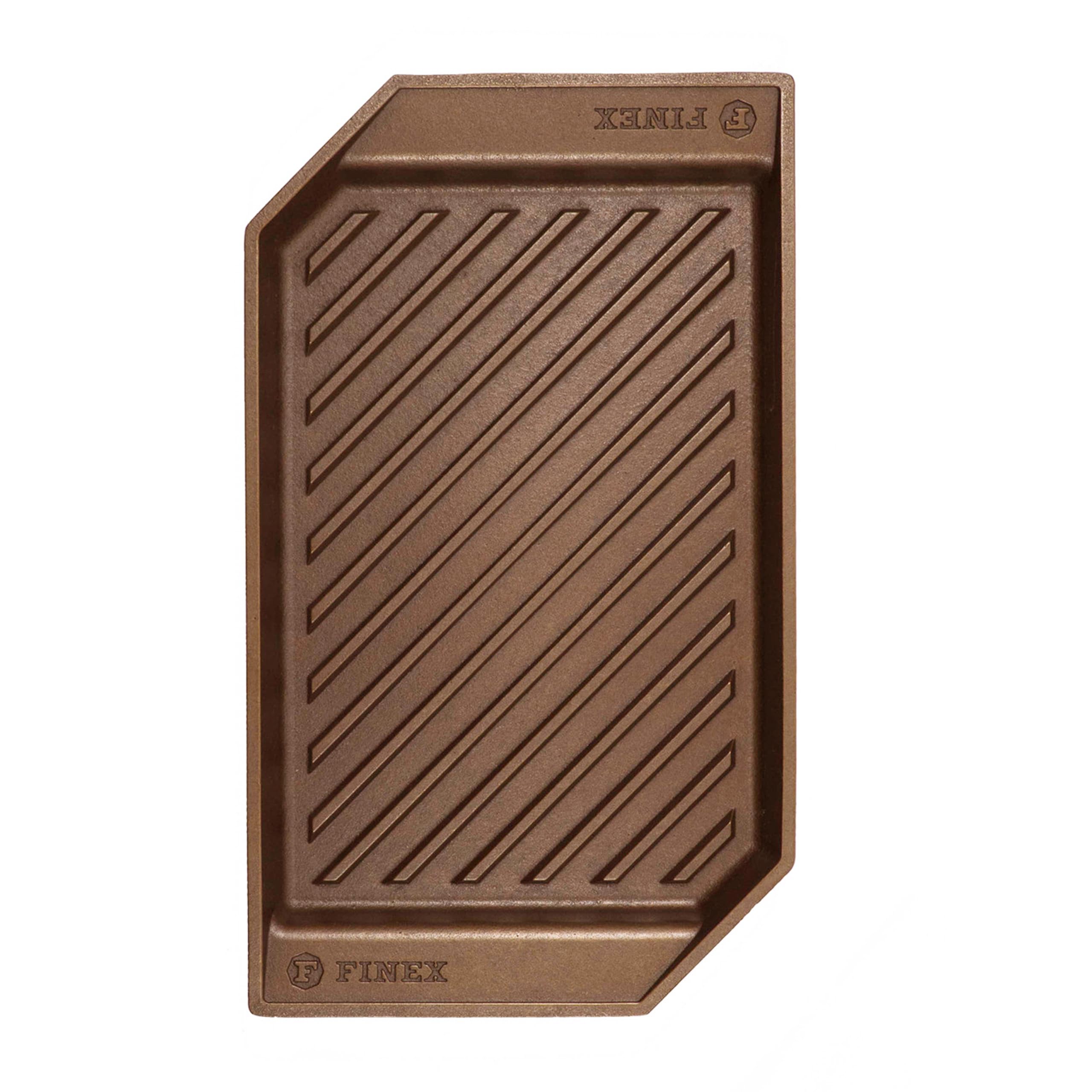 15" Cast Iron Lean Grill Pan, Modern Heirloom, Handcrafted in the USA, Pre-seasoned with Organic Flaxseed Oil